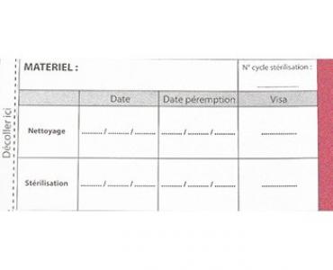 Témoin de stérilisation, vapeur, étiquettes double enduction, médical, pharma