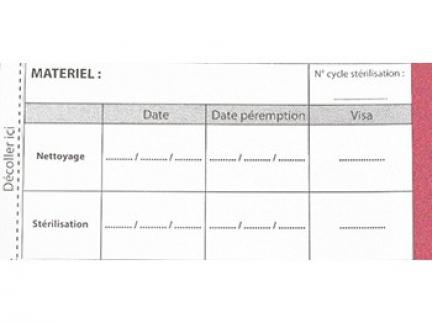 Label with sterilisation indicator