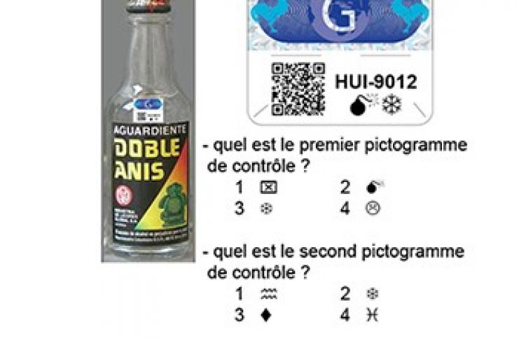 Étiquette d'authentification grâce à un QR Code et des pictogrammes